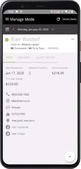 Guestlist management